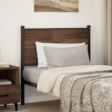 vidaXL Ersatz-Kopfteil Braun Eichen-Optik 90 cm Holzwerkstoff und Stahl