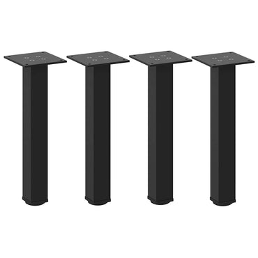 vidaXL Pieds de table basse 4 pcs Noir 42-44 cm Acier