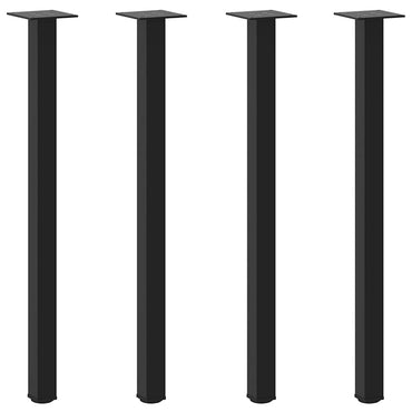 vidaXL Konsolentischbeine 4 Stk. Schwarz 72-74 cm Stahl