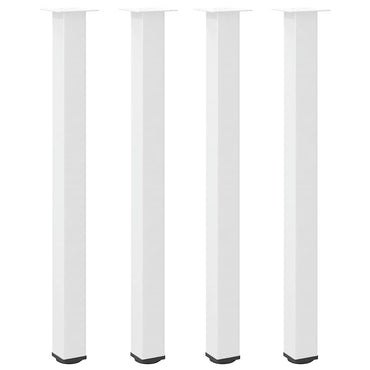 vidaXL Bartischbeine 4 Stk. Weiß 110-112 cm Stahl