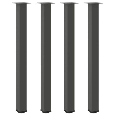 vidaXL Bartischbeine 4 Stk. Anthrazit 110-112 cm Stahl