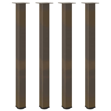 vidaXL Bartischbeine 4 Stk. Naturstahl 110-112 cm Stahl