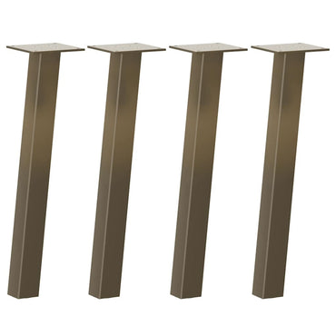 vidaXL Pieds de table basse 4 pcs Acier brut 42 cm Acier