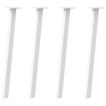 vidaXL Konsolentischbeine 4 Stk. Weiß 72 cm Stahl