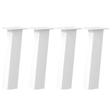 vidaXL Pieds de table basse 4 pcs Blanc 42 cm Acier