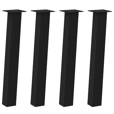vidaXL Konsolentischbeine 4 Stk. Schwarz 72 cm Stahl