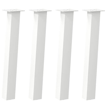 vidaXL Konsolentischbeine 4 Stk. Weiß 72 cm Stahl