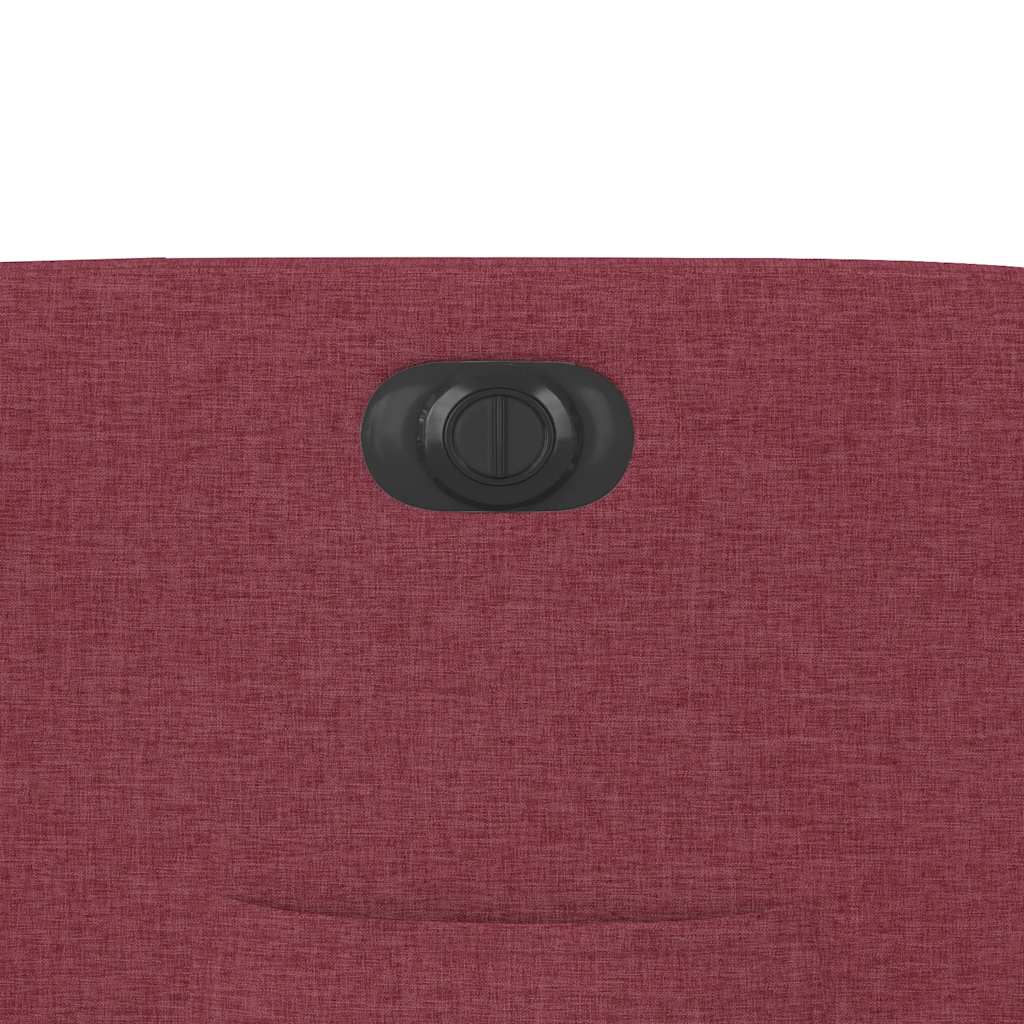 vidaXL Fauteuil relax électrique tissu rouge bordeaux
