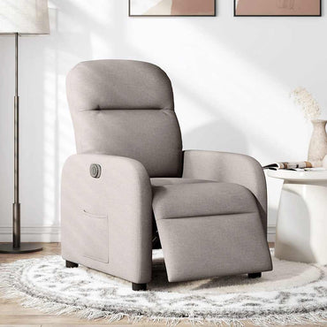 vidaXL Fauteuil relax électrique tissu taupe