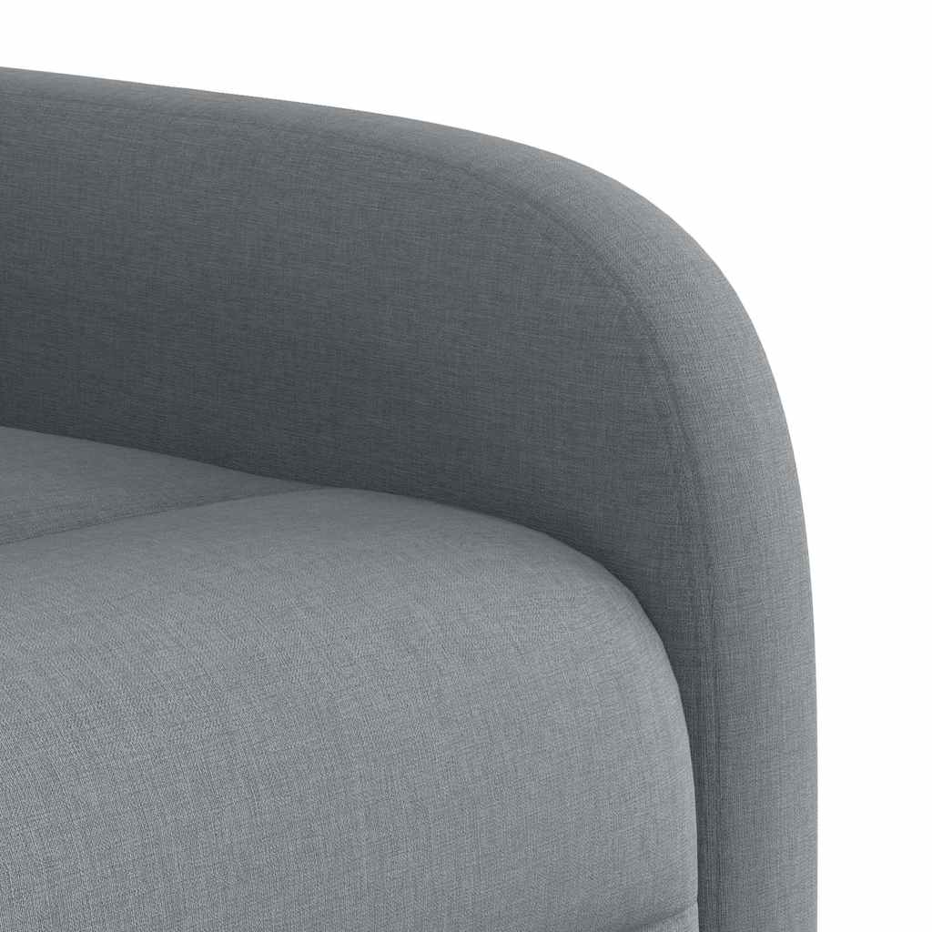 vidaXL Fauteuil de massage électrique Gris clair Tissu
