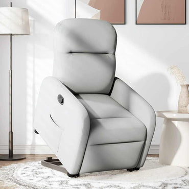 vidaXL Fauteuil relax releveur en tissu gris nuage