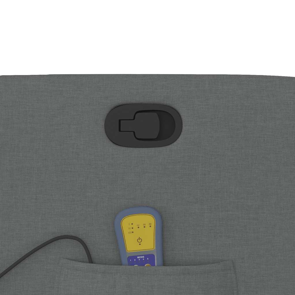 vidaXL Fauteuil de massage releveur gris foncé en tissu