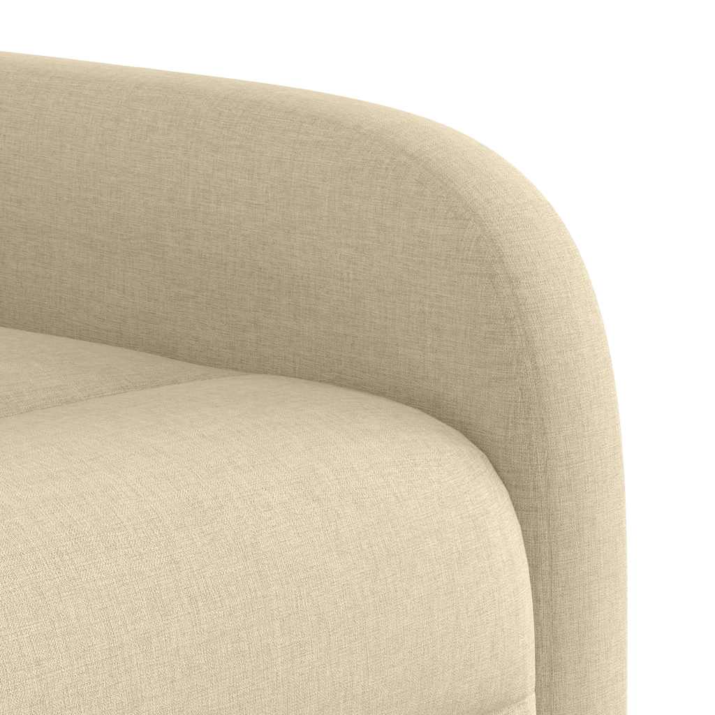 vidaXL Fauteuil relax électrique inclinable et releveur en tissu crème