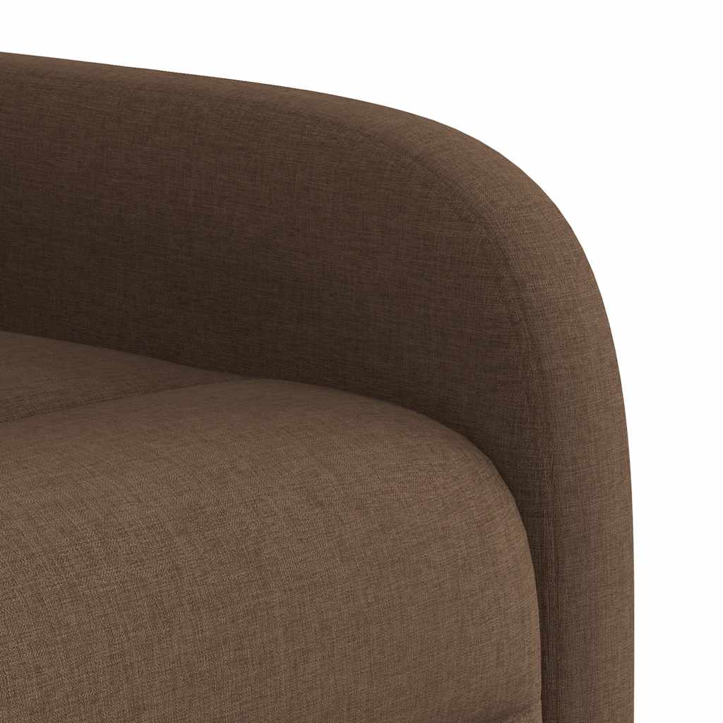 vidaXL Fauteuil de massage électrique releveur marron en tissu