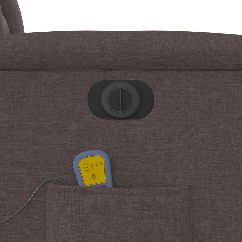 Massagesessel Elektrisch Dunkelbraun Stoff