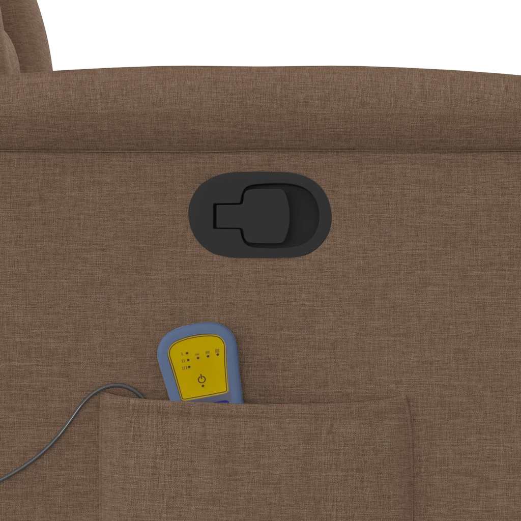 vidaXL Massagesessel mit Aufstehhilfe Braun Stoff