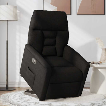 vidaXL Relaxsessel mit Aufstehhilfe Elektrisch Schwarz Stoff