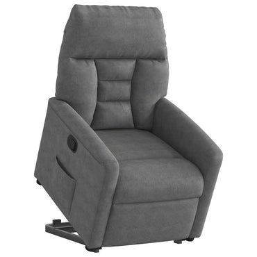 vidaXL Relaxsessel mit Aufstehhilfe Dunkelgrau Mikrofasergewebe