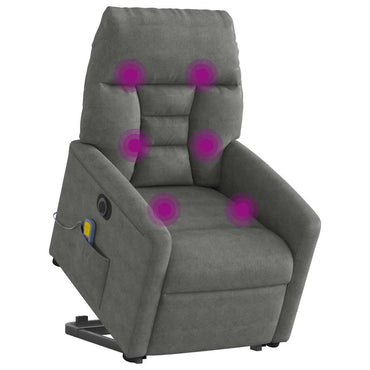 vidaXL Massagesessel Aufstehhilfe Elektrisch Dunkelgrau