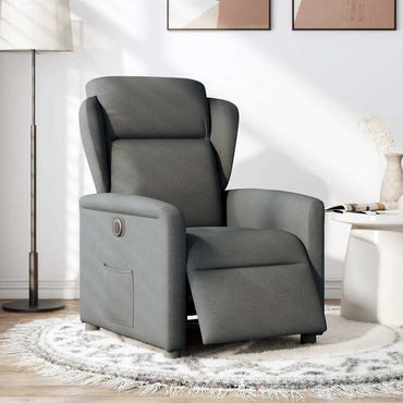 vidaXL Relaxsessel Elektrisch Dunkelgrau Stoff