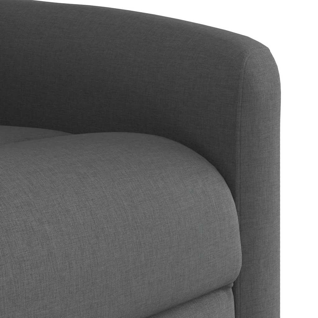 vidaXL Fauteuil relax électrique en tissu gris foncé