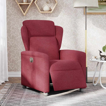 vidaXL Relaxsessel Elektrisch Weinrot Stoff