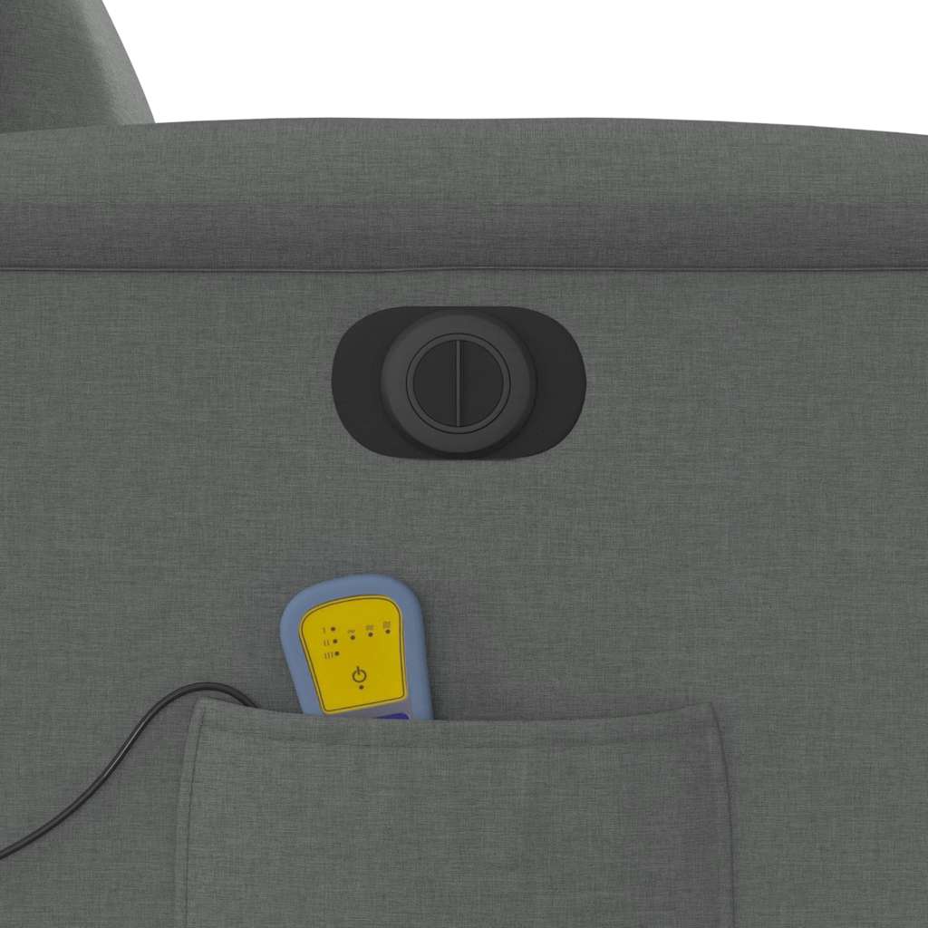 vidaXL Massagesessel Elektrisch Dunkelgrau Stoff