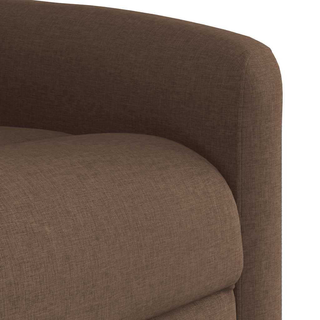 vidaXL Fauteuil relax électrique releveur tissu marron