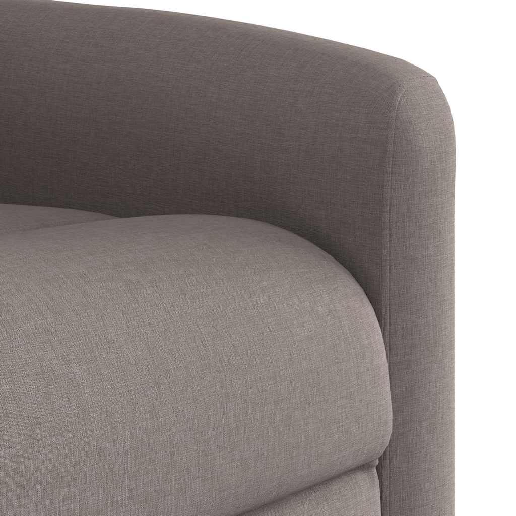 vidaXL Fauteuil releveur électrique taupe en tissu