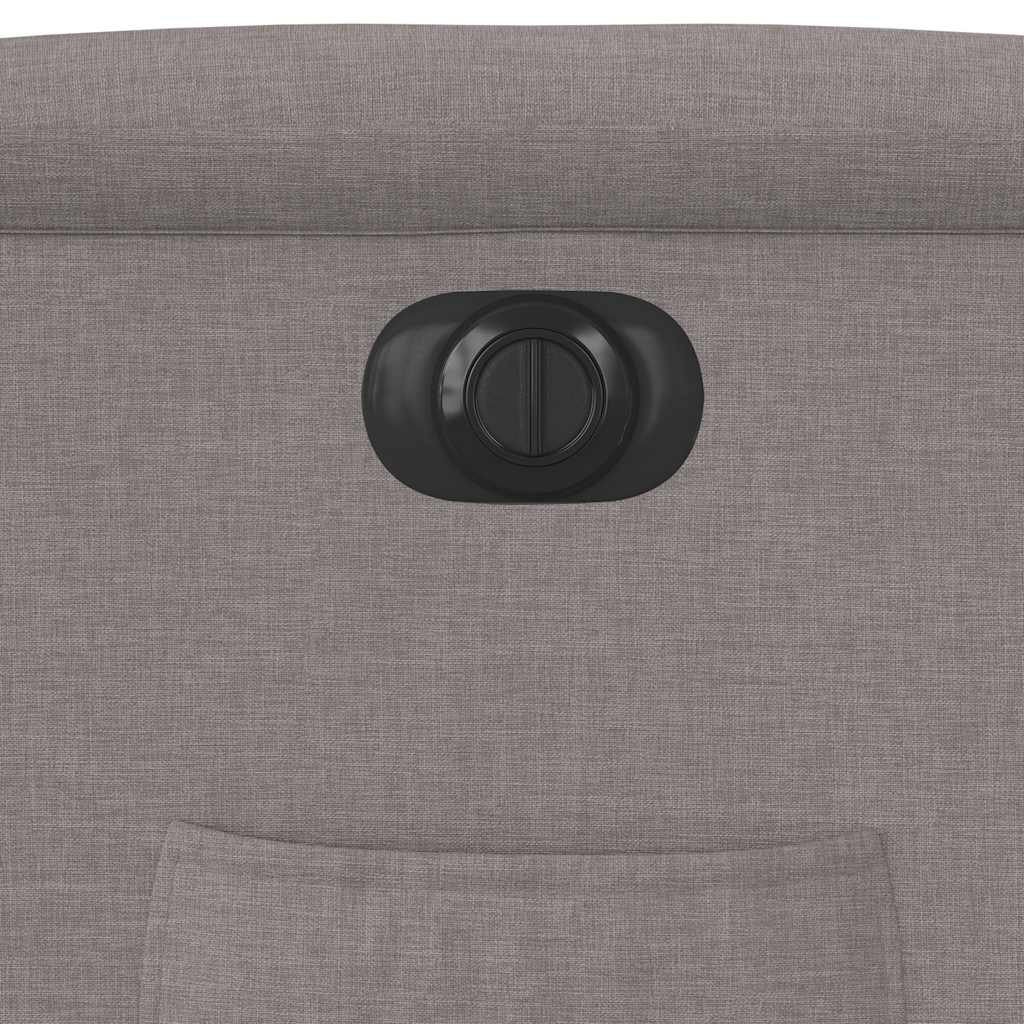 vidaXL Relaxsessel Elektrisch Taupe Stoff