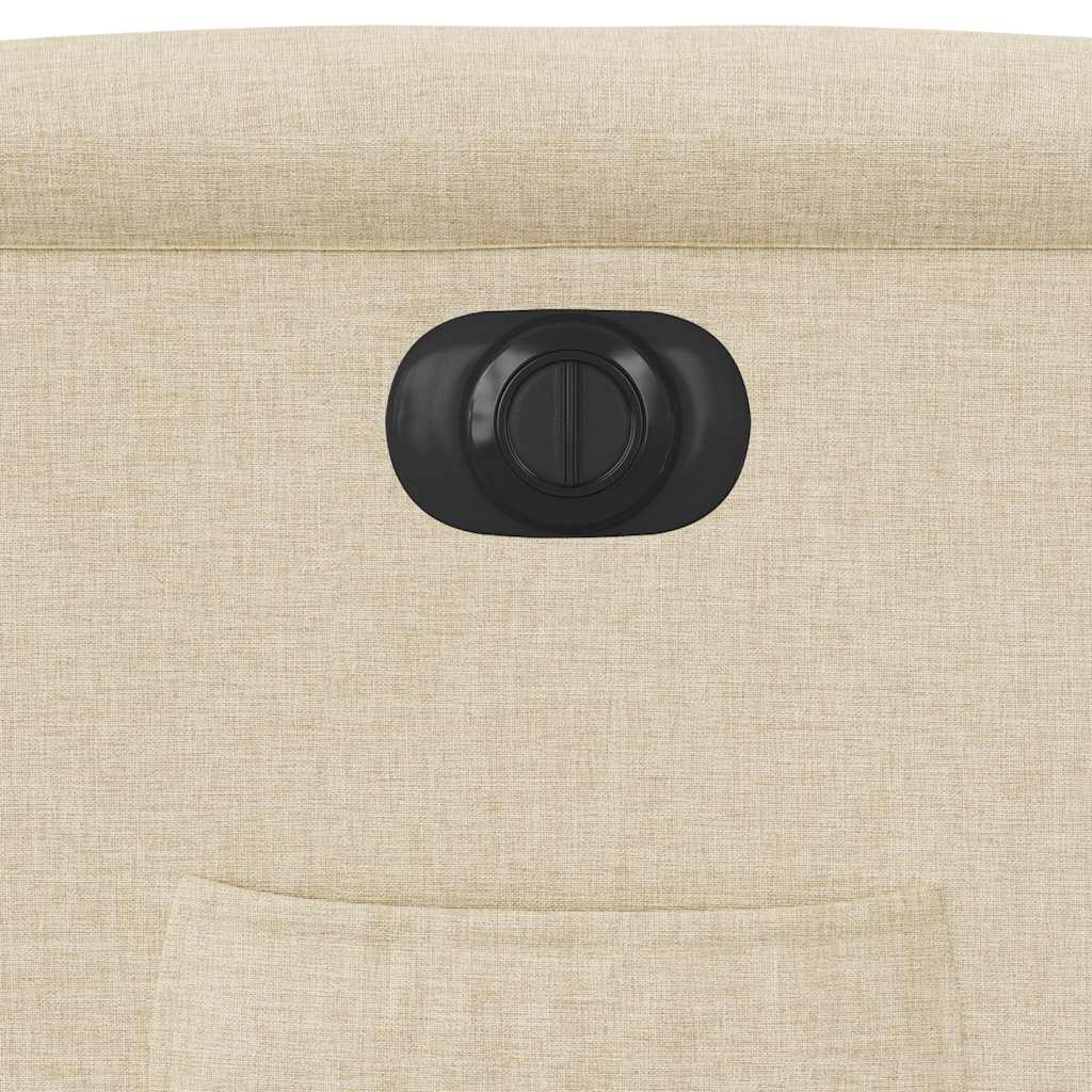 vidaXL Relaxsessel Elektrisch Creme Stoff