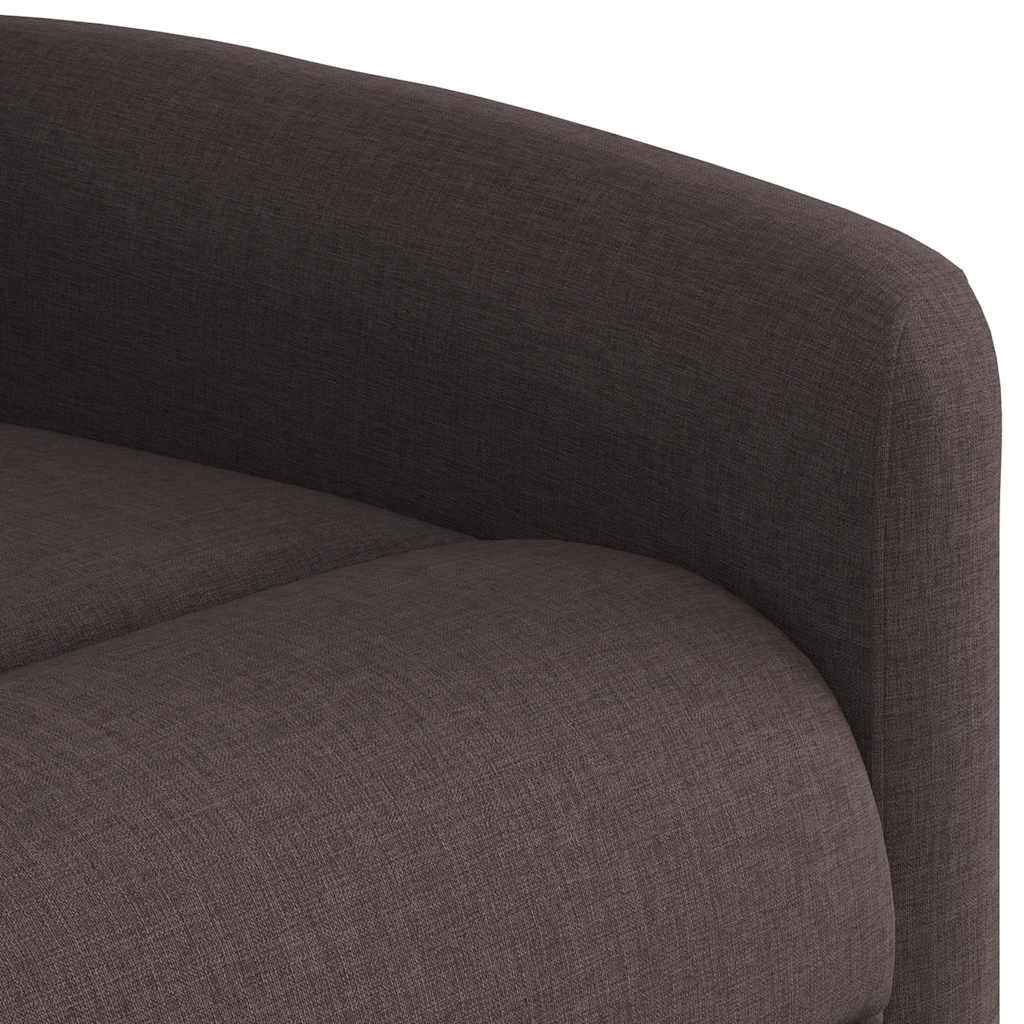 vidaXL Fauteuil de massage électrique releveur tissu marron foncé