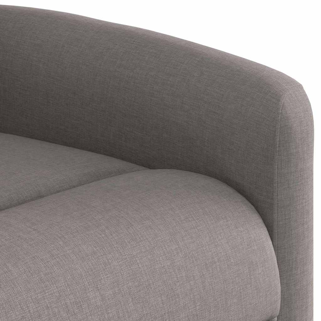 vidaXL Elektrischer Massagesessel mit Aufstehhilfe Taupe Stoff