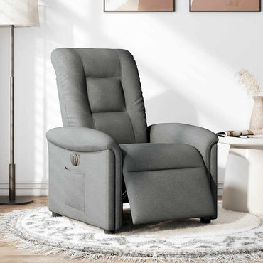 vidaXL Relaxsessel Elektrisch Dunkelgrau Stoff