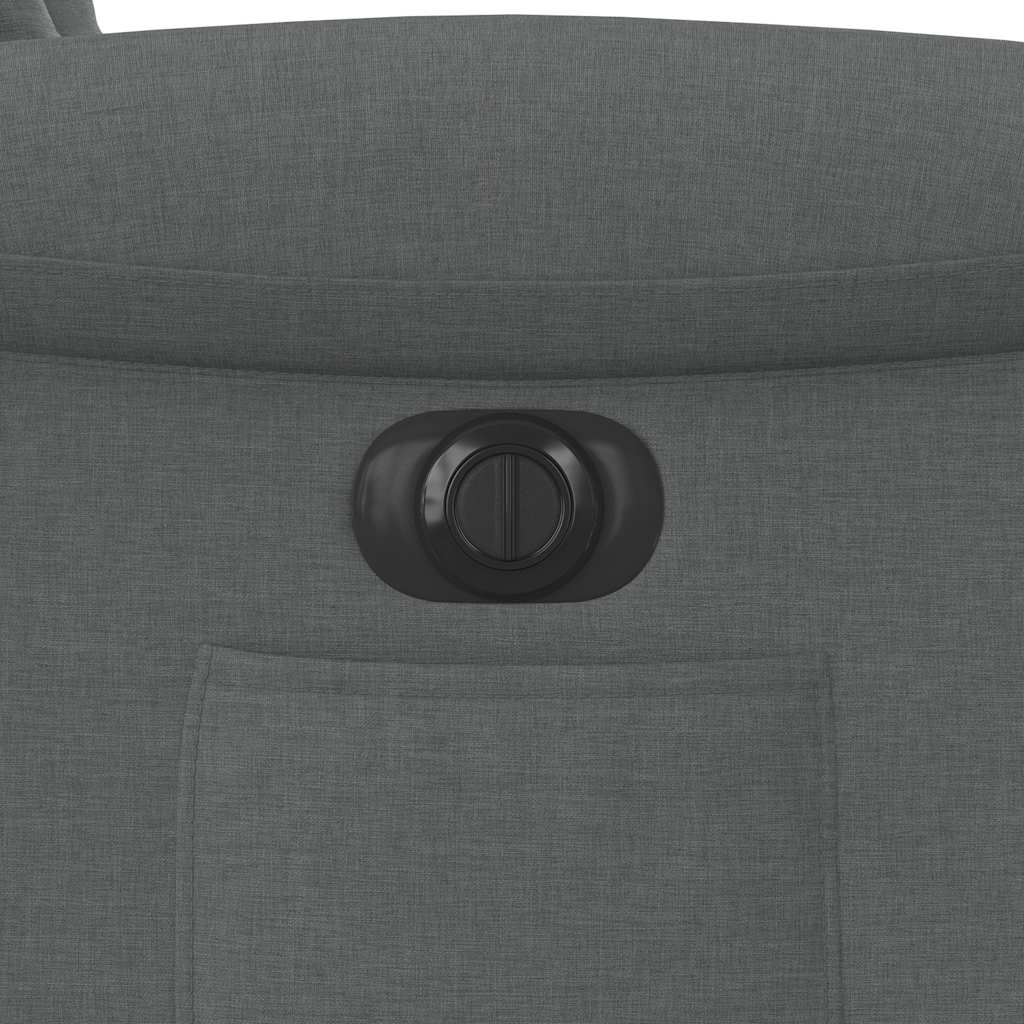 vidaXL Fauteuil relax électrique en tissu gris foncé