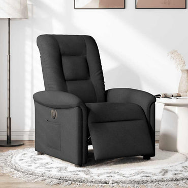 vidaXL Relaxsessel Elektrisch Schwarz Stoff