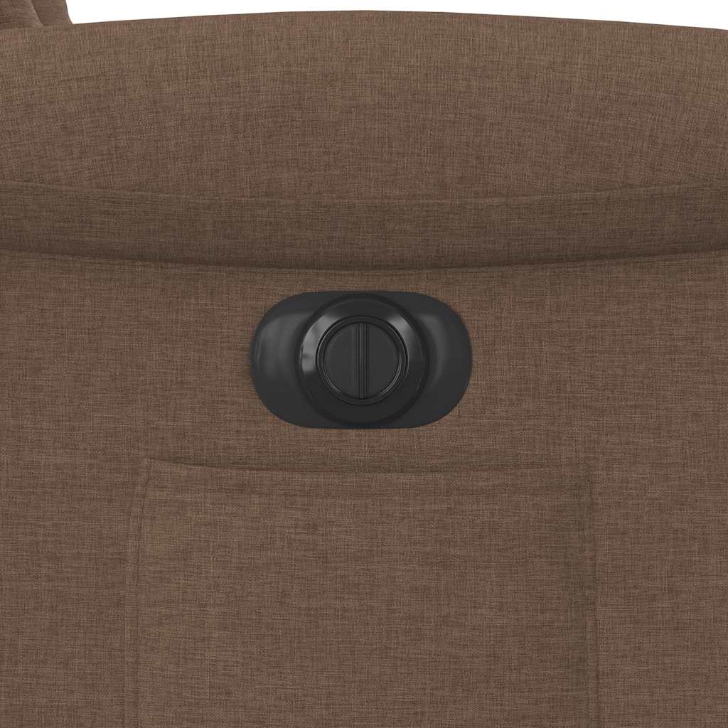 vidaXL Fauteuil de Relaxation Électrique Marron Tissu