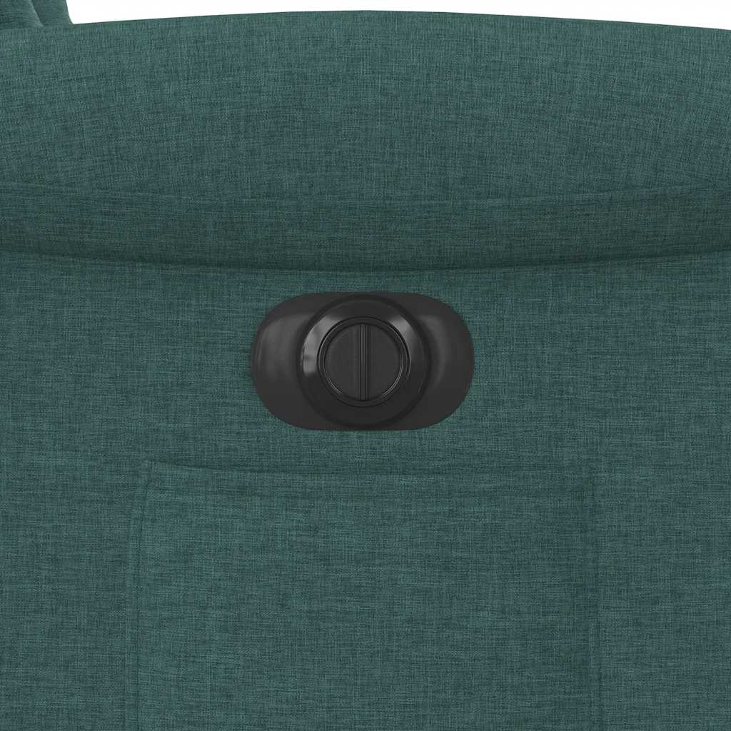 vidaXL Fauteuil relax électrique Vert foncé Tissu