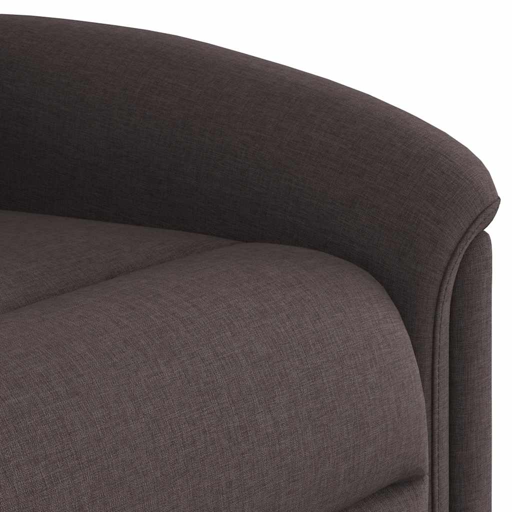 vidaXL Fauteuil de massage releveur marron foncé tissu