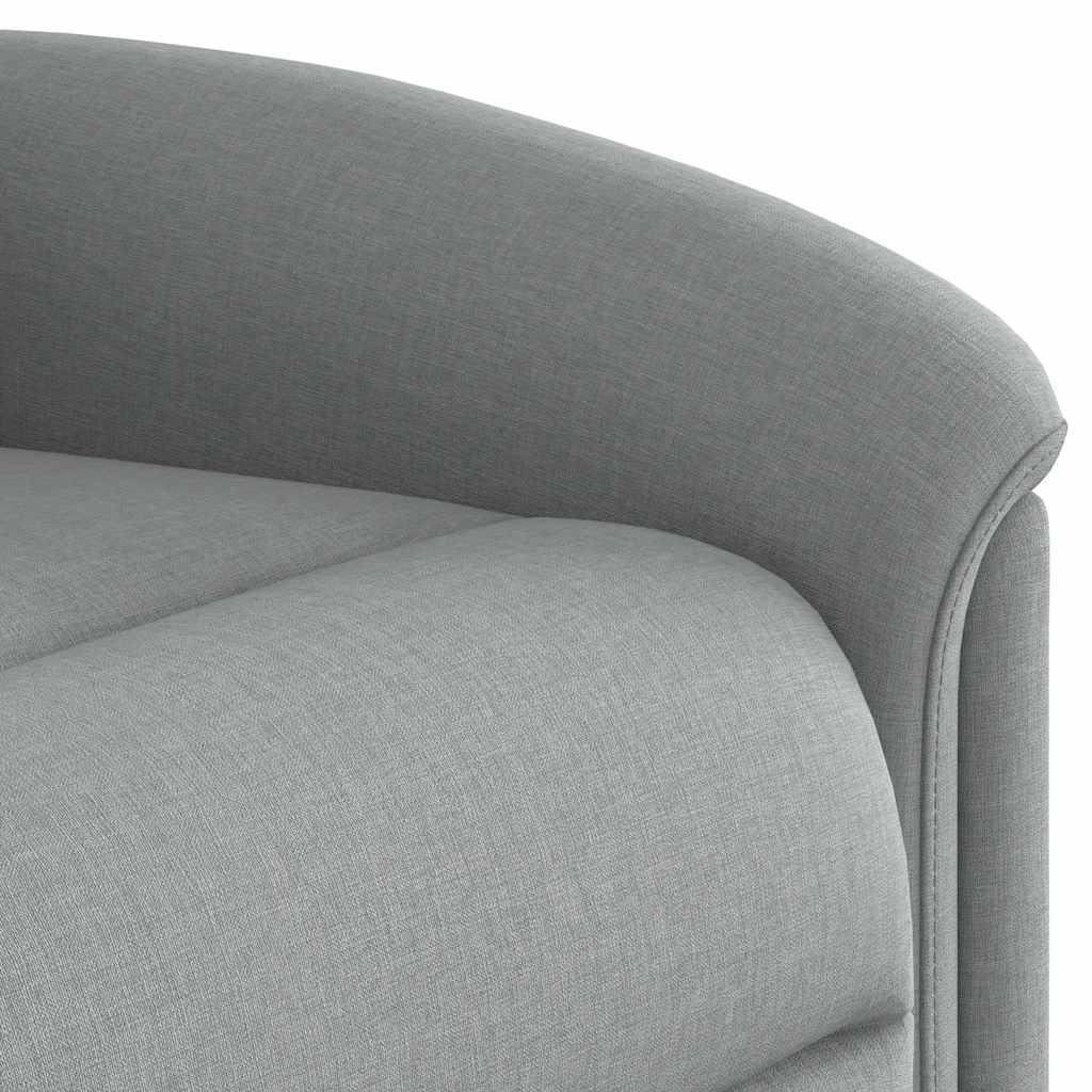 vidaXL Fauteuil inclinable électrique avec fonction élévatrice Tissu Gris clair