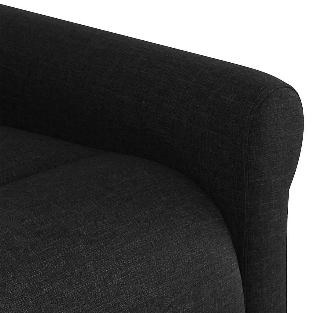 vidaXL Fauteuil relax électrique noir en tissu