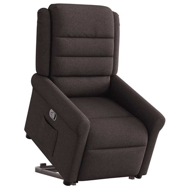vidaXL Relaxsessel mit Aufstehhilfe Dunkelbraun Stoff