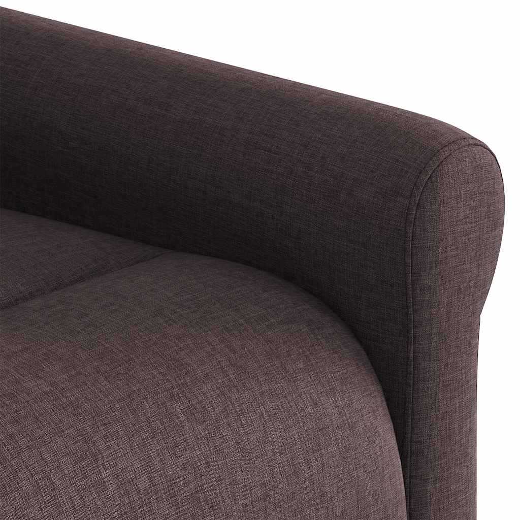 vidaXL Relaxsessel mit Aufstehhilfe Dunkelbraun Stoff