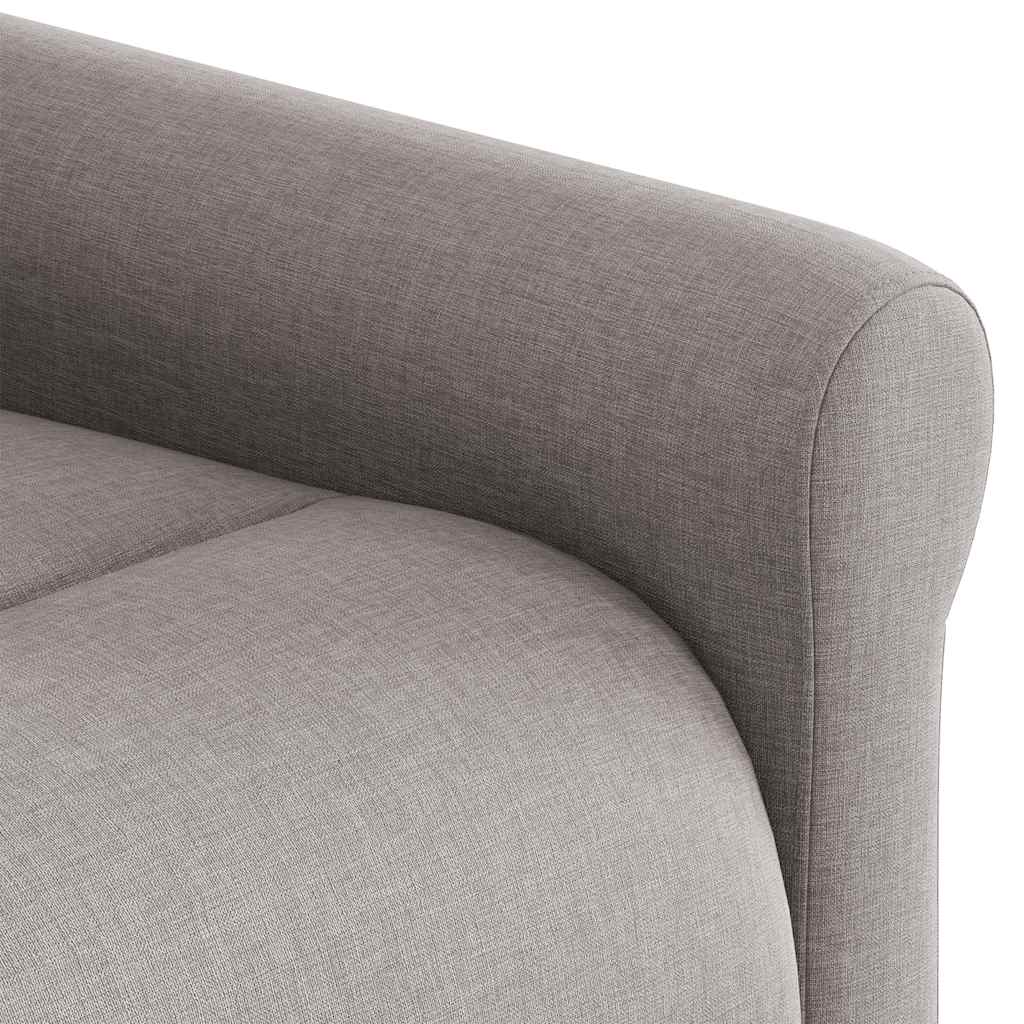 vidaXL Relaxsessel mit Aufstehhilfe Taupe Stoff