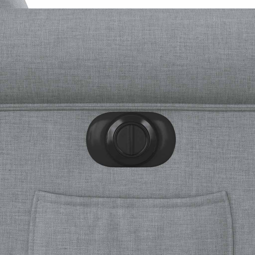 vidaXL Fauteuil relax électrique Gris clair Tissu