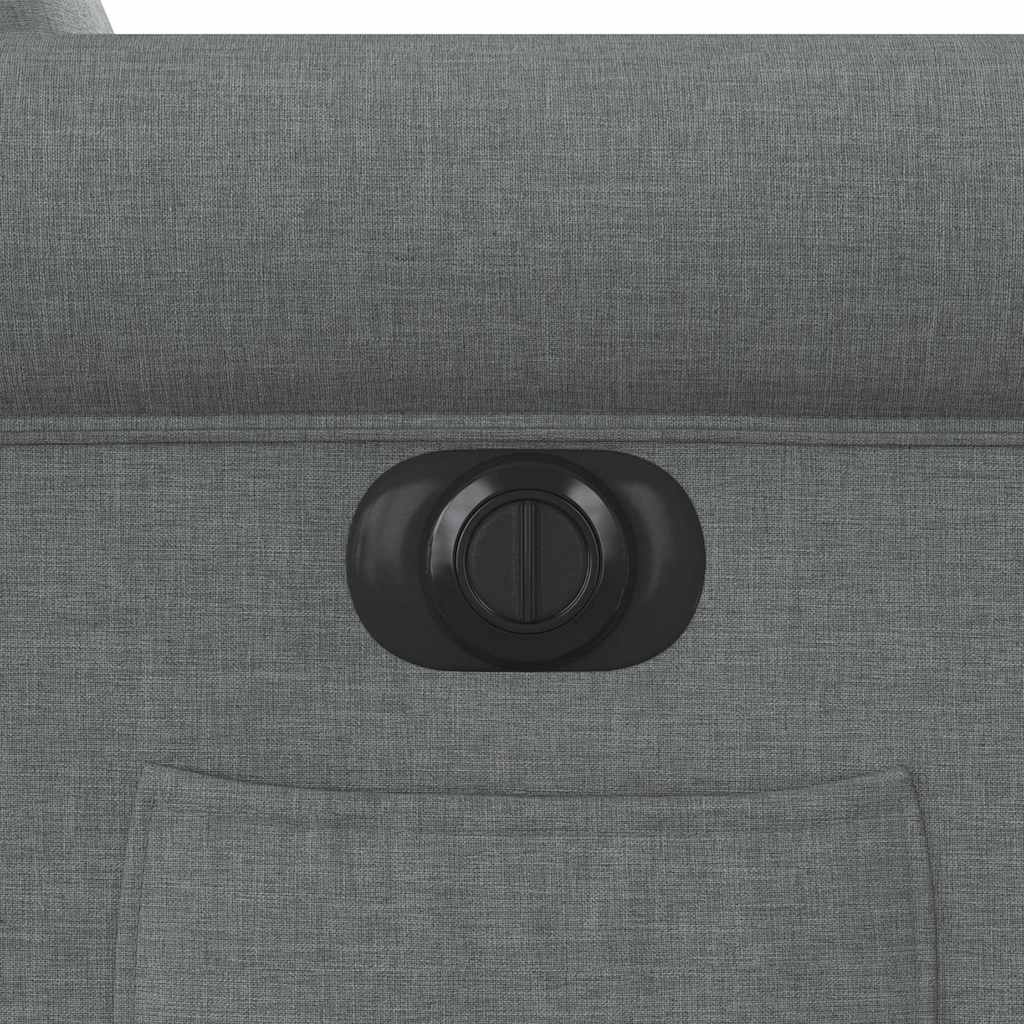 vidaXL Fauteuil relax électrique en tissu gris foncé