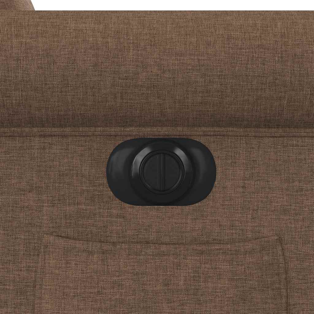 vidaXL Fauteuil de Relaxation Électrique Marron Tissu