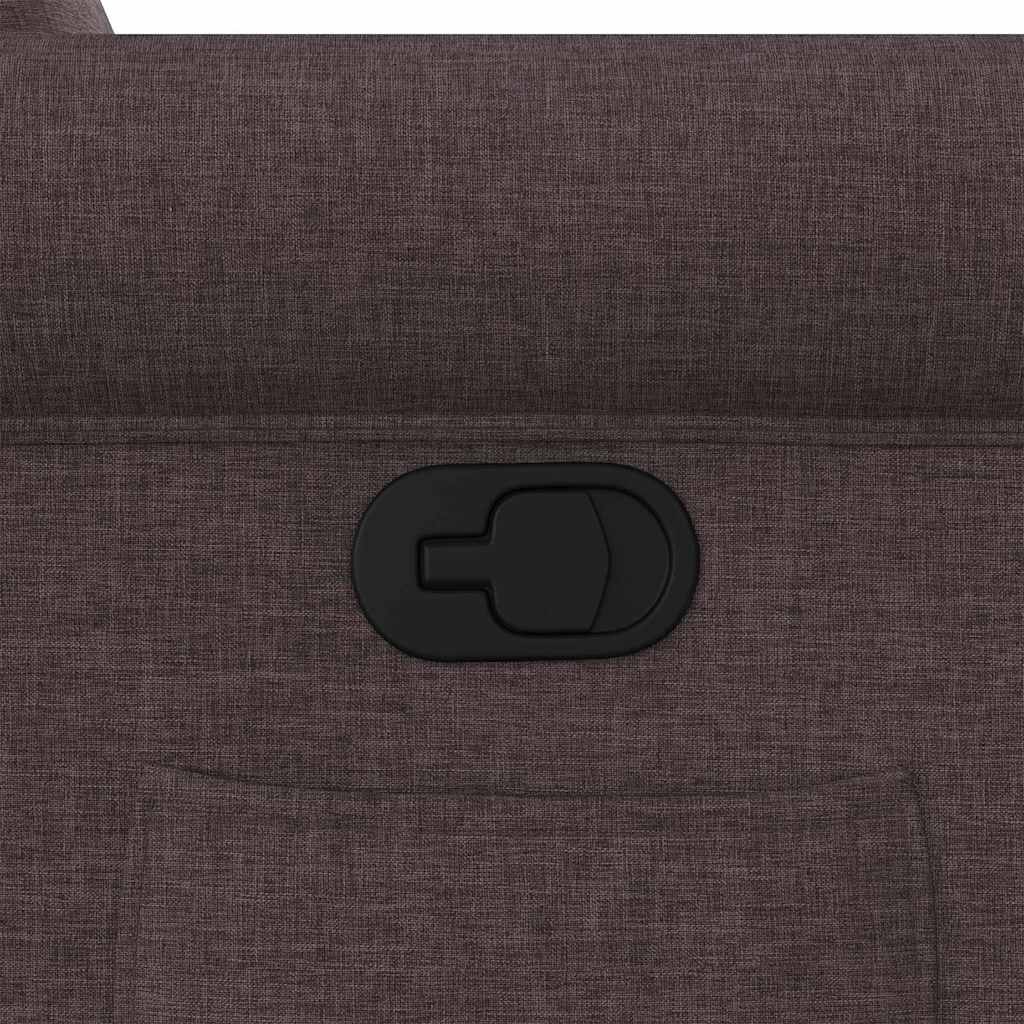 vidaXL Fauteuil releveur marron foncé tissu