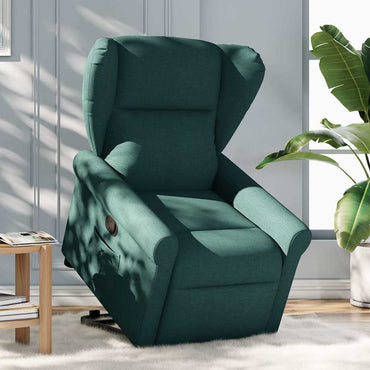 vidaXL Fauteuil relax avec fonction releveur Tissu vert foncé