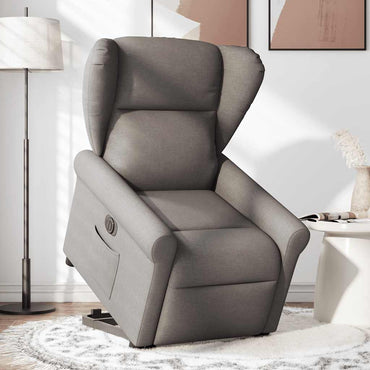 vidaXL Fauteuil relax électrique avec fonction releveur Taupe Tissu
